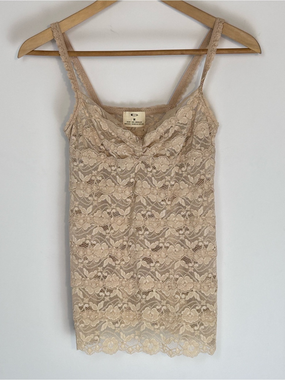 Pins & Needles Elena Gilbert Vampire Diaries Lace Cami Tank M Beige